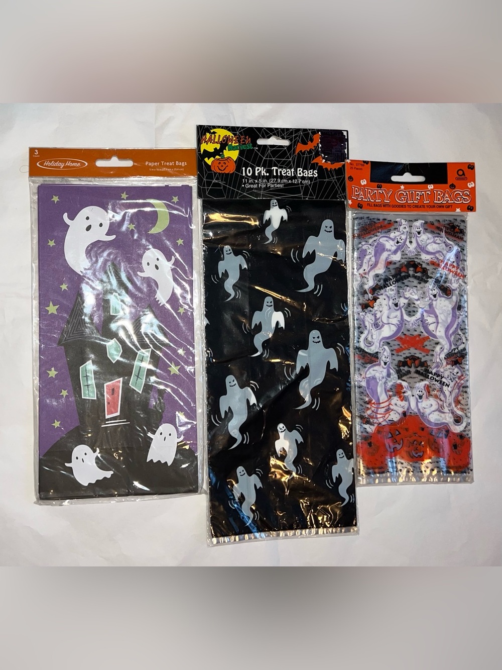 New Halloween Ghost Treat Bags Jack-o-lantern Holiday